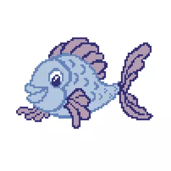 ПК-188 Набор (рис/канв. мулине) Hobby&amp;Pro 'Рыбка' 22*22см