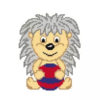 ПК-190 Набор (рис/канв. мулине) Hobby&amp;Pro 'Ёжик' 22*22см