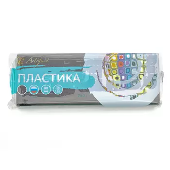 Пластика (пластилин отверждаемый) брус 250 гр (7202-01 черный)