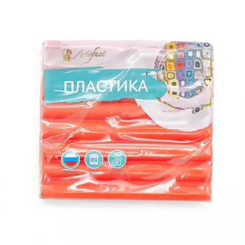 Пластика (пластилин отверждаемый) брус 56 гр. (114 красный апельсин)