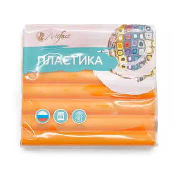 Пластика (пластилин отверждаемый) брус 56 гр. (123 классический апельсиновый)