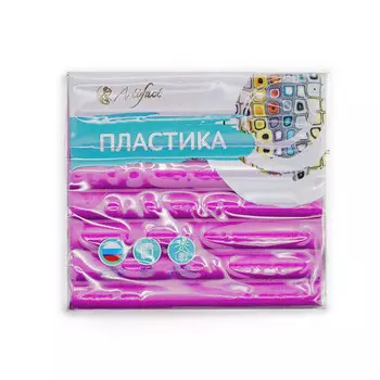 Пластика (пластилин отверждаемый) брус 56 гр. с блестками (215 пурпурный с блестками)