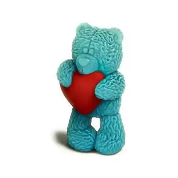 Пластиковая форма 3D (Медвежонок стоит с сердечком)