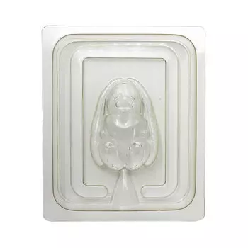 Пластиковая форма 3D (Зайка сидит с сердечком)