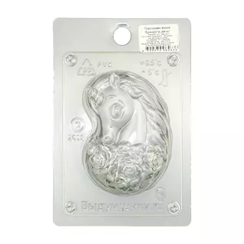 Пластиковая форма (Единорог в цветах)