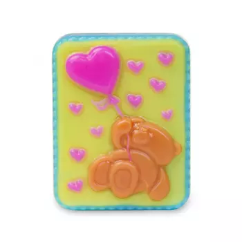 Пластиковая форма (Мишка с сердечками)