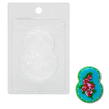 Пластиковая форма (Восьмёрка с цветами)