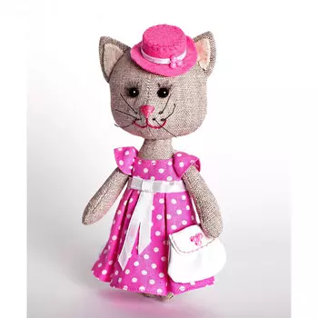 ПЛДК-1456 Набор для создания текстильной игрушки серия 'Домовенок и компания' ТЕТЯ КОШКА