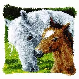 PN-0146759 Подушка (ковровая техника) Vervaco 'Лошадь' 40x40см