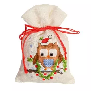 PN-0147605 Набор для вышивания Vervaco 'Совёнок с гирляндой' 8*12см