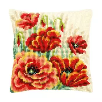 PN-0149724 Подушка Vervaco 'Маки' 40x40см