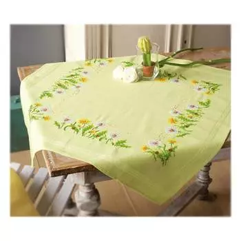 PN-0149953 Набор для вышивания скатерти Vervaco 'Одуванчики' 80*80 см