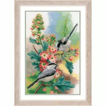 PN-0163024 Набор для вышивания Vervaco 'Синицы и цветы' 24*38см