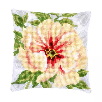 PN-0174419 Подушка Vervaco 'Нежный оранжевый цветок' 40*40см