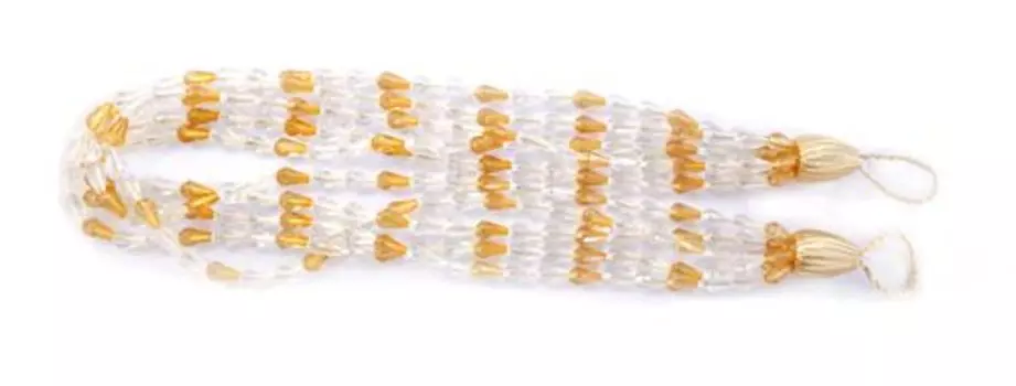 Подхват для штор из бусин НВ 1-15 (бел/оранж)