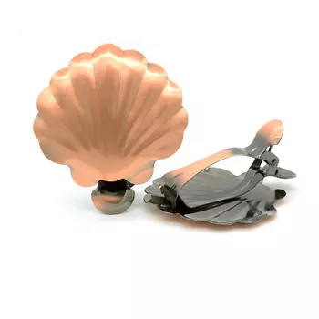 Подхват для штор металлический (ракушка, солнце, листок) (ракушка/медь)