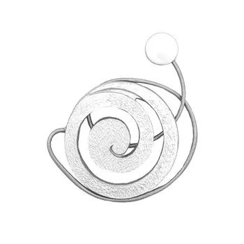 Подхват магнитный для штор 'завиток' 8928 (серебряный)