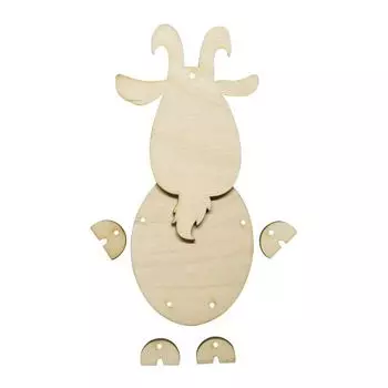 ПОФ-27-04-14 Деревянная заготовка 'Козлик сборный подвесной', 14 см