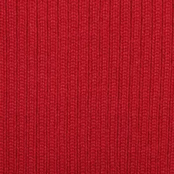Полотно трикотажное плотное (100% акрил), 2*2, шир. 40см (в-14 красный)
