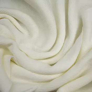 Полотно трикотажное тонкое (100% акрил), 2*2, шир. 40см (В-06 белый)