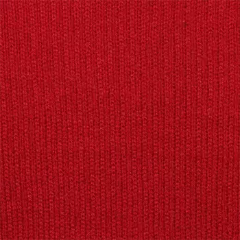 Полотно трикотажное тонкое (100% акрил), 2*2, шир. 40см (В-14 красный)