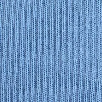 Полотно трикотажное плотное (30% шерсть, 70% акрил), 2*2, шир. 40см (020 голубой)