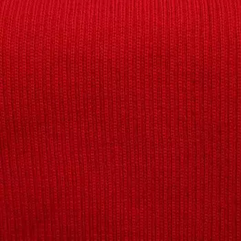 Полотно трикотажное плотное (30% шерсть, 70% акрил), 2*2, шир. 40см (739 кармин)