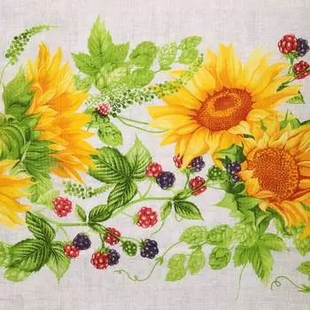 Полотно вафельное набивное арт 60 рис 5599 вид 1 'Подсолнух', 50*100 см, Astra&amp;Craft