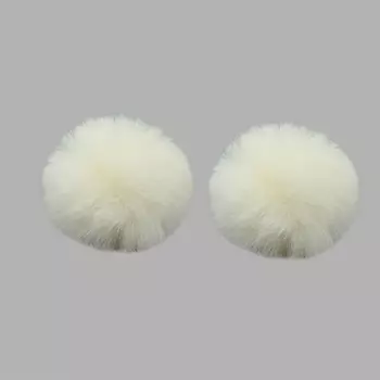 Помпон из искусственного меха (кролик), d-6см, 2шт/упак (B шампань)