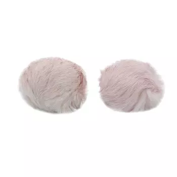 Помпон из натурального меха (кролик), d-10см, 2шт/упак (К розовый)