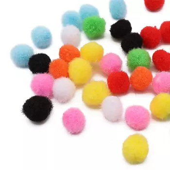 Помпоны микс 10мм, 40шт