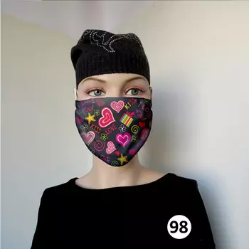 Повязка (маска) принтованная от пыли 'Love 98'