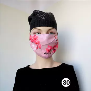 Повязка (маска) принтованная от пыли 'Орхидея 80'