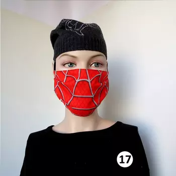 Повязка (маска) принтованная от пыли 'Паутина 17'