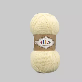 Пряжа ALIZE 'Alpaca royal' 100г 250м (55 % акрил - 30 % альпака -15 % шерсть) (01 кремовый)