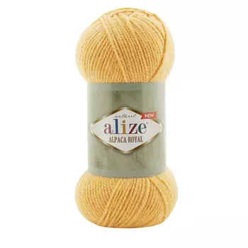 Пряжа ALIZE 'Alpaca Royal NEW' 100гр. 250м (55% акрил, 15% альпака, 30% шерсть) (423 желтый)