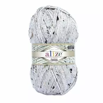 Пряжа Alize 'Alpaca Tweed' 100гр. 250м. (15% шерсть, 15% альпака, 5% вискоза, 65% акрил) (684 пепельный меланж)