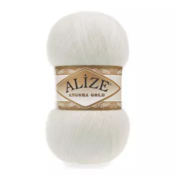 Пряжа ALIZE 'Angora Gold' 100гр. 550м (80%акр, 20%шерсть) ТУ (62 молочный)