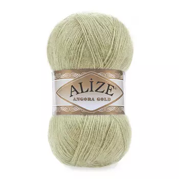 Пряжа ALIZE 'Angora Gold' 100гр. 550м (80%акр, 20%шерсть) ТУ (267 пастельно-зеленый)