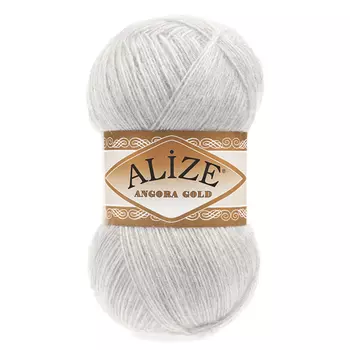 Пряжа ALIZE 'Angora Gold' 100гр. 550м (80%акр, 20%шерсть) ТУ (208 светло-серый меланж)