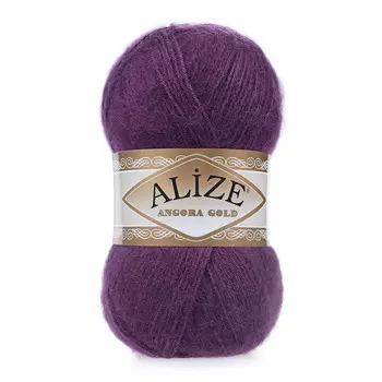 Пряжа ALIZE 'Angora Gold' 100гр. 550м (80%акр, 20%шерсть) ТУ (111 т.лиловый)