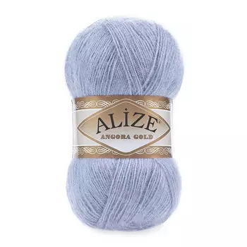 Пряжа ALIZE 'Angora Gold' 100гр. 550м (80%акр, 20%шерсть) ТУ (40 голубой)
