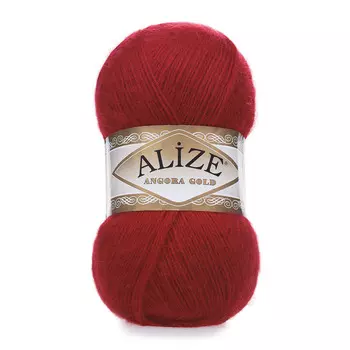 Пряжа ALIZE 'Angora Gold' 100гр. 550м (80%акр, 20%шерсть) ТУ (106 красный)