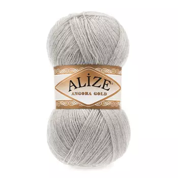 Пряжа ALIZE 'Angora Gold' 100гр. 550м (80%акр, 20%шерсть) ТУ (652 пепельный)
