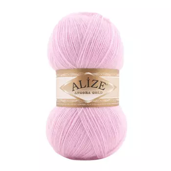 Пряжа ALIZE 'Angora Gold' 100гр. 550м (80%акр, 20%шерсть) ТУ (185 светло-розо)
