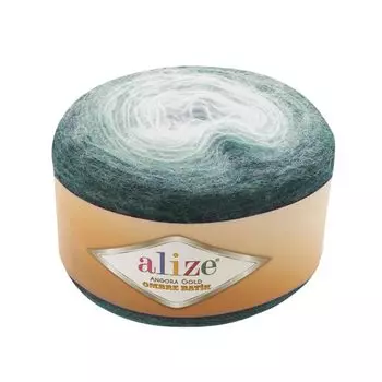 Пряжа Alize 'Angora Gold Ombre Batik' 150гр. 825м. (20% шерсть, 80% акрил) (7230 зеленый)