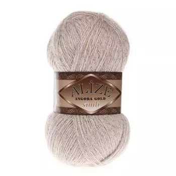 Пряжа Alize 'Angora Gold Simli' 100гр. 500м. (20% шерсть, 5% металлик, 75% акрил) (506 молочно-бежевый)