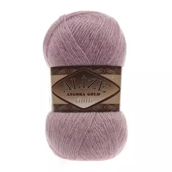 Пряжа Alize 'Angora Gold Simli' 100гр. 500м. (20% шерсть, 5% металлик, 75% акрил) (295 розовый)