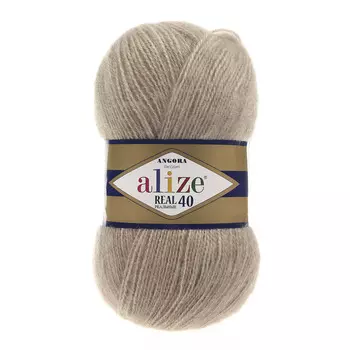 Пряжа ALIZE 'Angora real 40' 100 гр. 430м (40% шерсть, 60% акрил) (152 беж меланж)