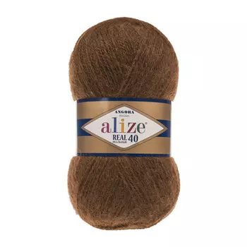 Пряжа ALIZE 'Angora real 40' 100 гр. 480м (40% шерсть, 60% акрил) (690 кирпичный меланж)